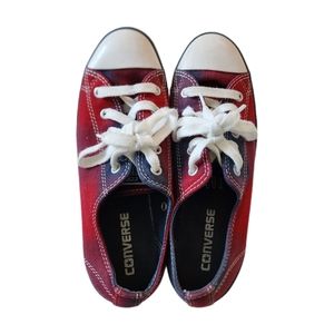 Converse Shoes Red Plaid Size 7